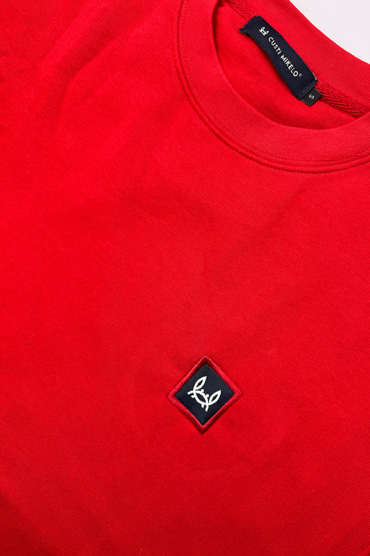 Sudadera Básica Parche Roja