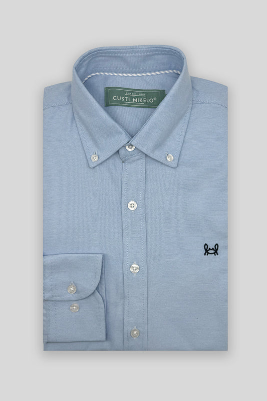 Camisa Lisa Oxford Celeste | Ronda