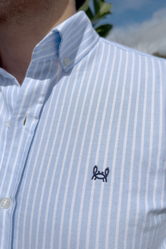 Camisa Rayas Oxford Celeste | Sevilla