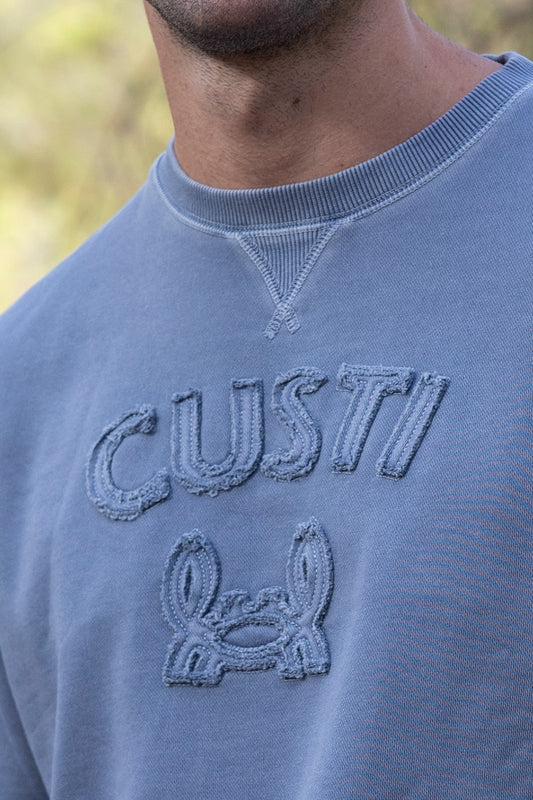 Sudadera Lavada Cangrejito Azul | Bari