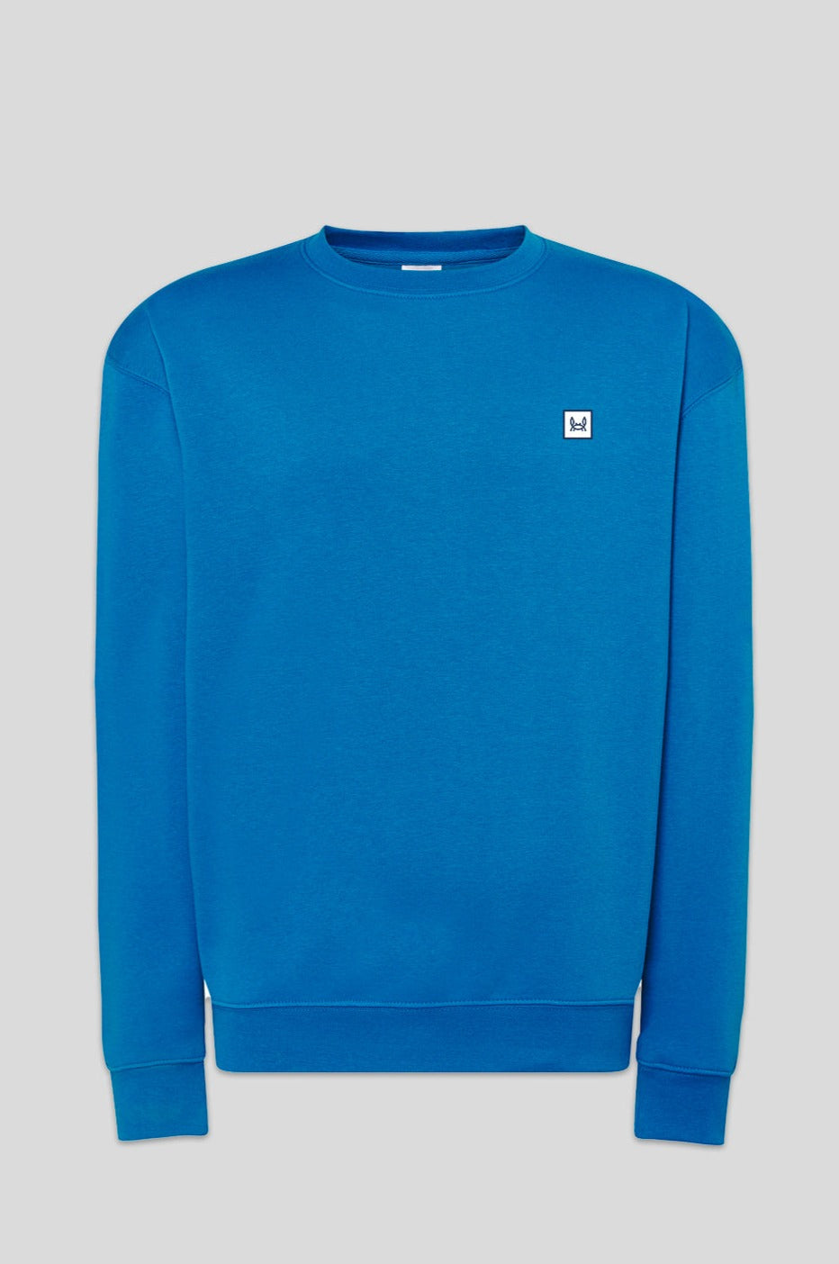 Sudadera Básica Parche Azul Tinta