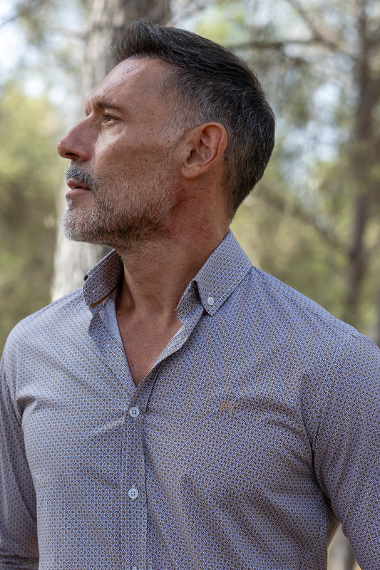 Camisa Estampada Marrón | Torrejón