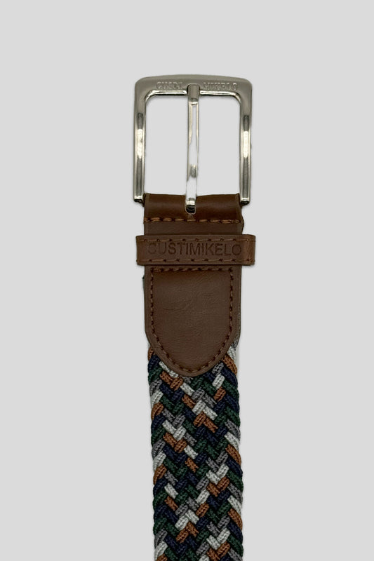 Cinturón trenzado Multicolor Verde | 32