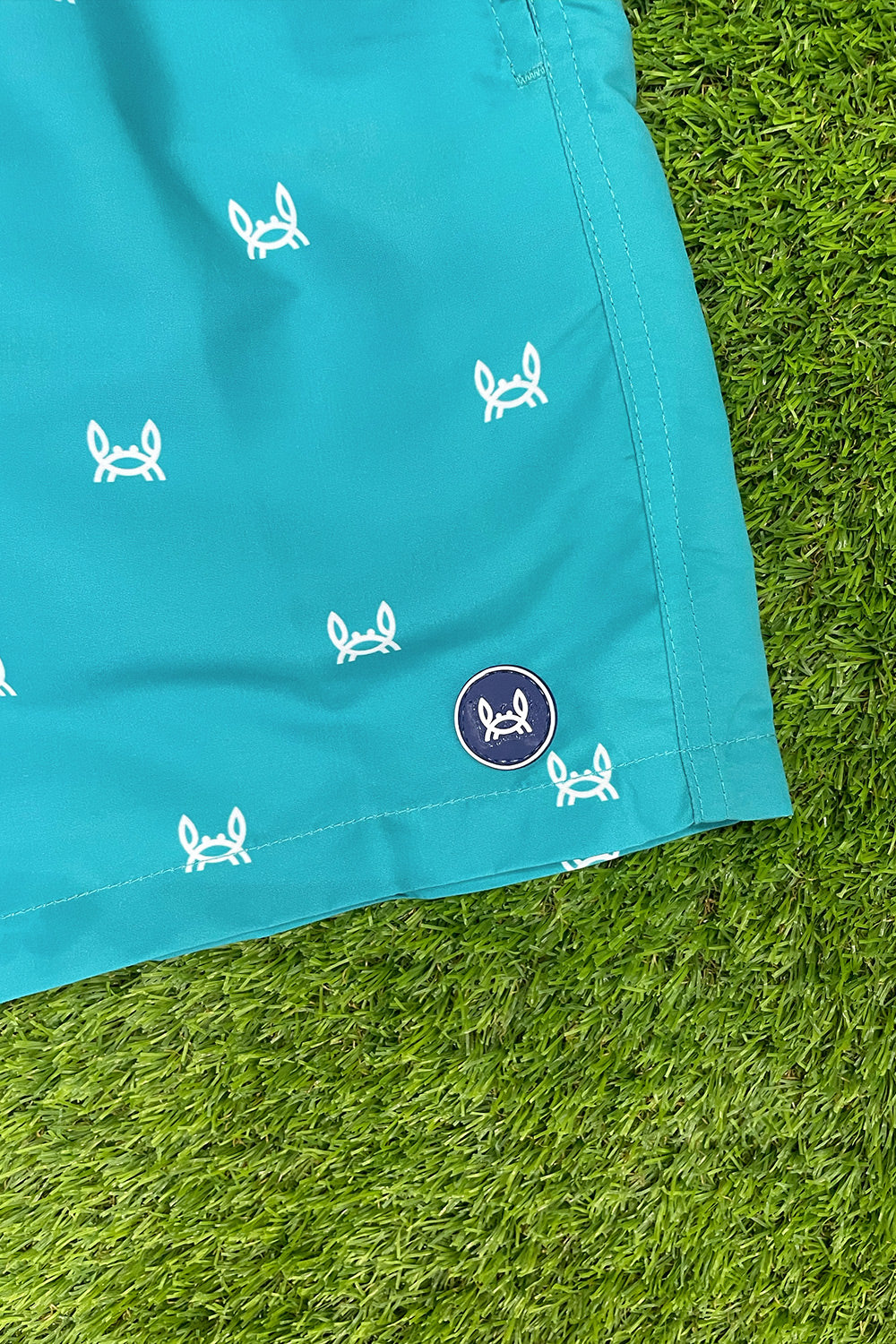 Bañador Estampado Cangrejo Turquesa