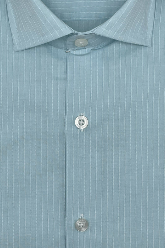 Camisa Vestir Verde Agua Fantasía