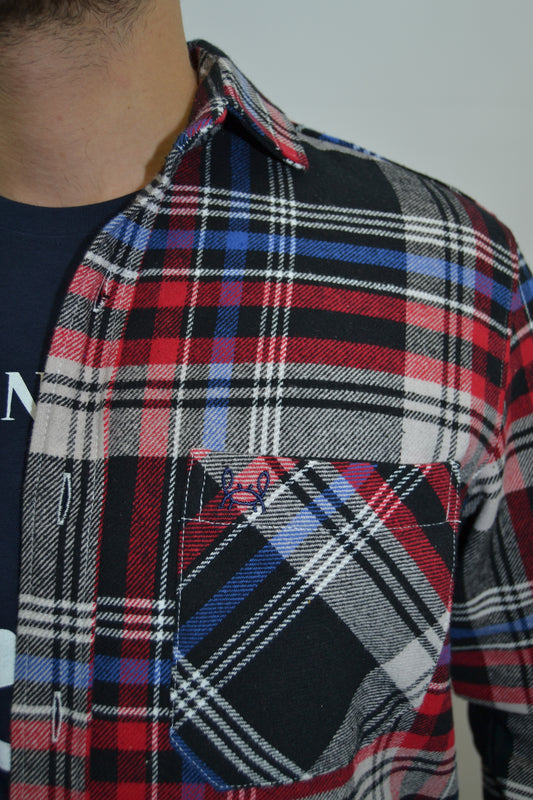 Sobrecamisa Franela Rojo Azul