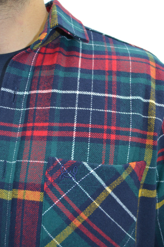 Sobrecamisa Franela Rojo Verde