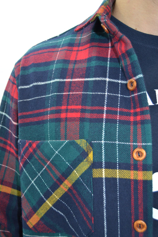 Sobrecamisa Franela Rojo Verde