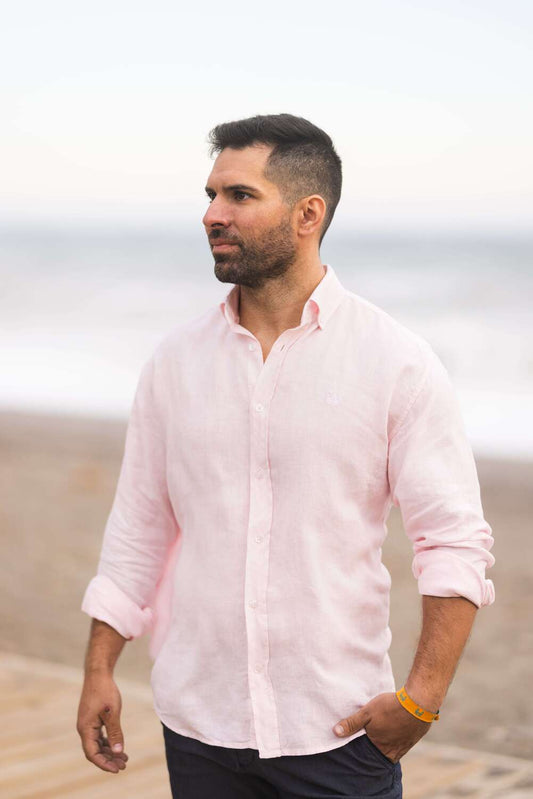 Camisa Lino Rosa | Lanzarote