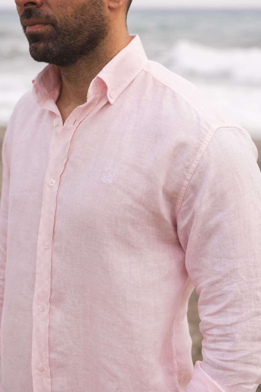 Camisa Lino Rosa | Lanzarote