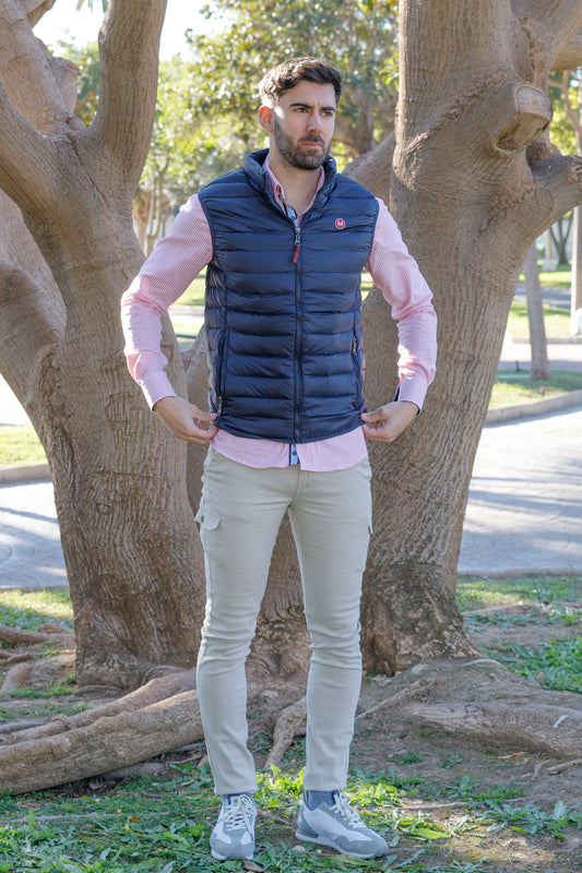 Chaleco Acolchado Slim Fit Azul Marino