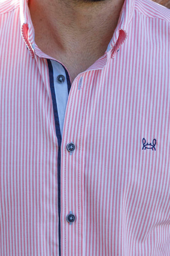 Camisa Rayas Oxford Salmón | Córdoba
