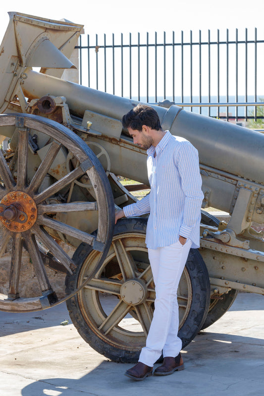 Pantalón Chino Elástico Blanco | Jesulín