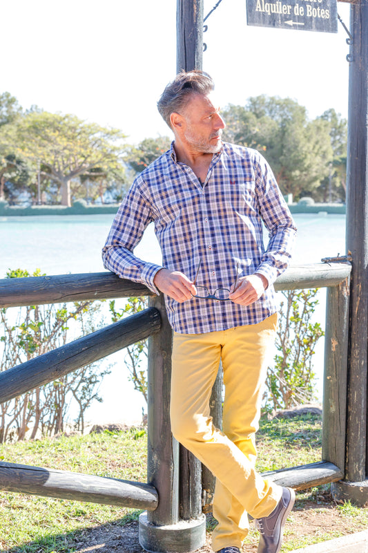 Camisa Cuadro Amarillo | Pontevedra