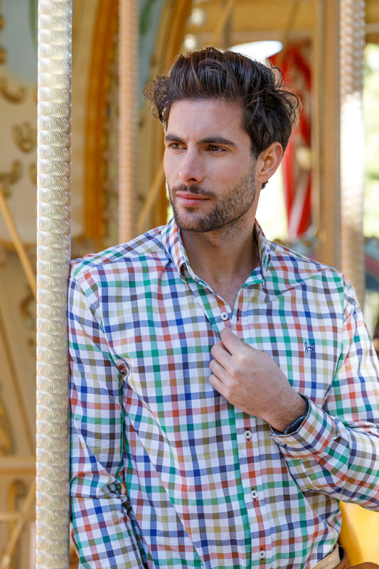 Camisa Cuadro Marrón | Lugo