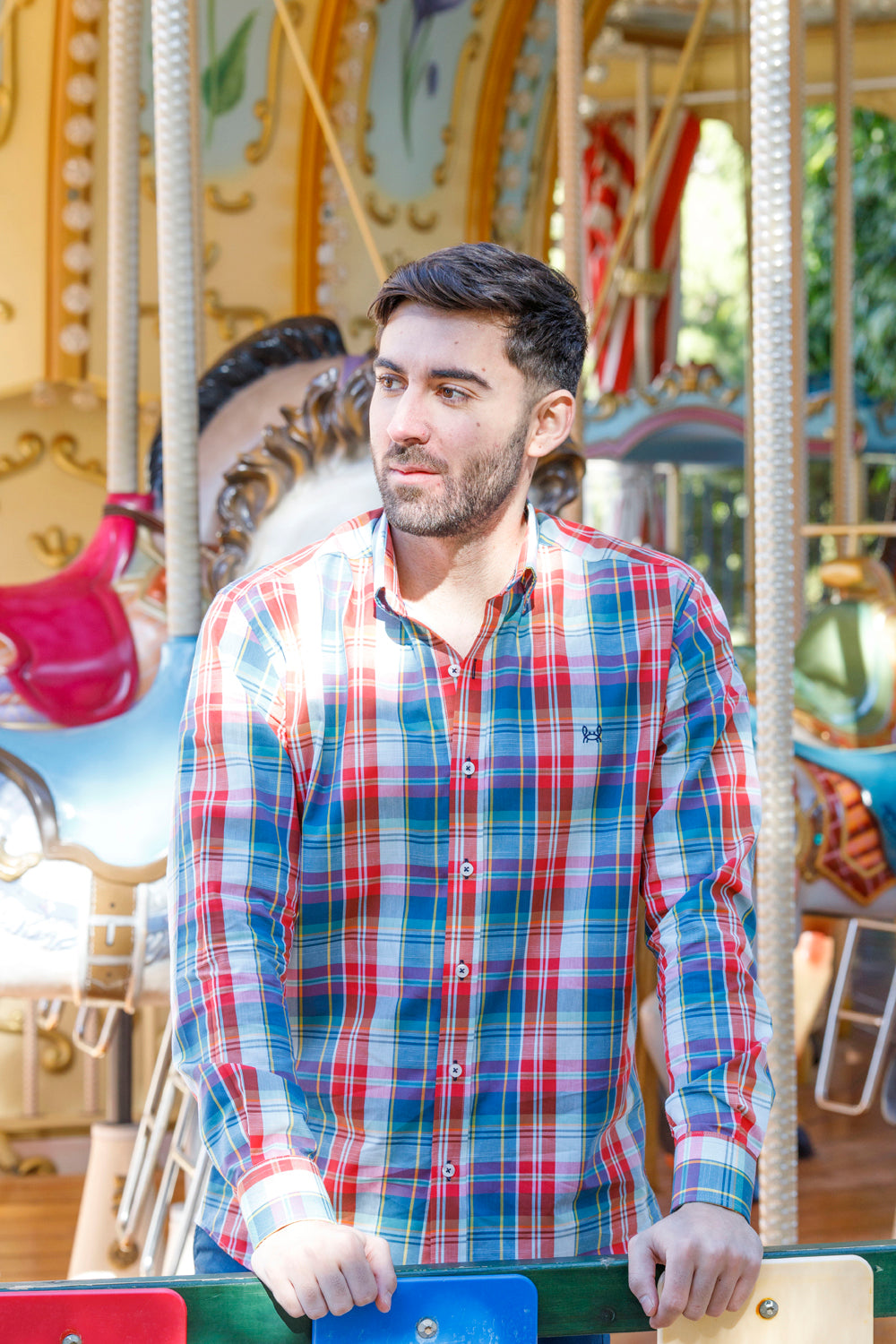 Camisa Cuadro Coral | Badajoz