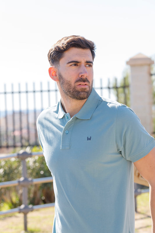 Polo Básico Verde Azulado