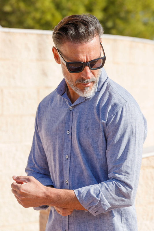 Camisa Lino Gris | Ibiza