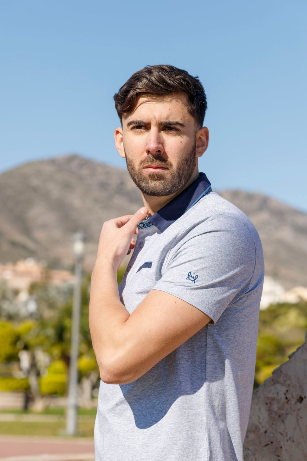 Polo Tejido Camiseta Azul | Mexico