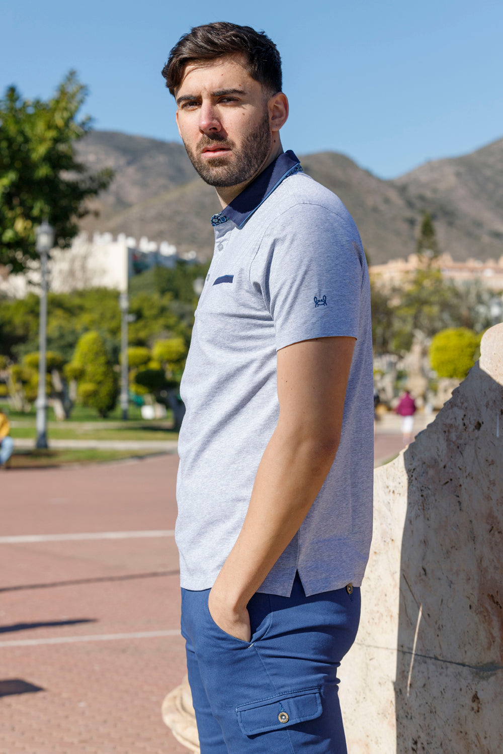 Polo Tejido Camiseta Marino | Mexico