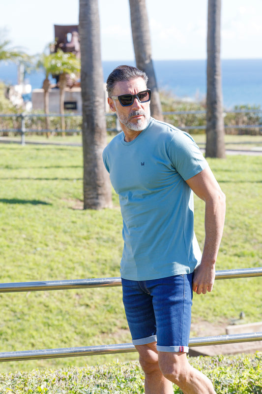 Camiseta Básica Verde azulado