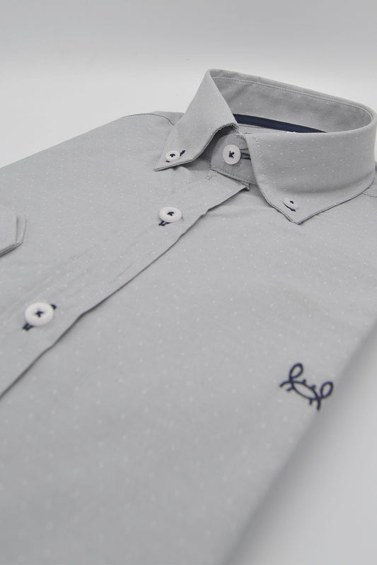 Camisa Estampada Gris | Custi Mikelo