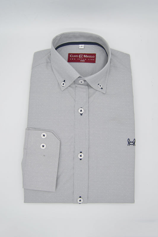 Camisa Estampada Gris | Custi Mikelo