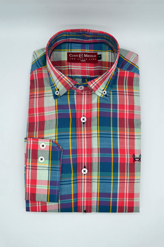 Camisa Cuadro Coral | Badajoz