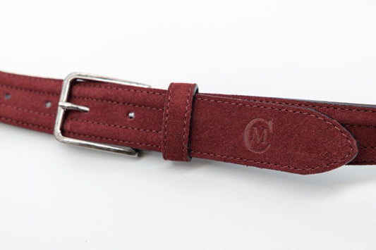 Cinturón piel granate