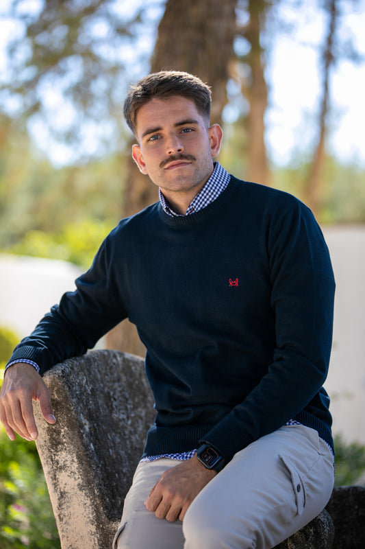 Jersey Algodón Azul Marino