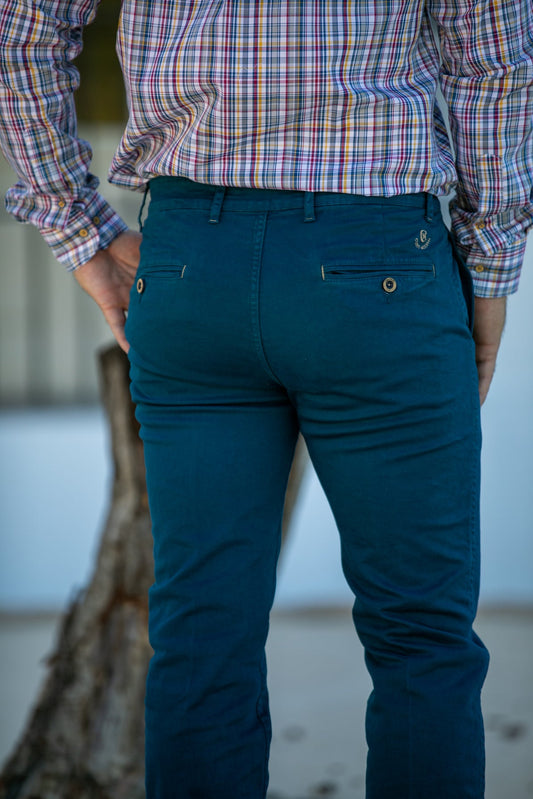 Pantalón Chino Elástico Petróleo | Jesulín