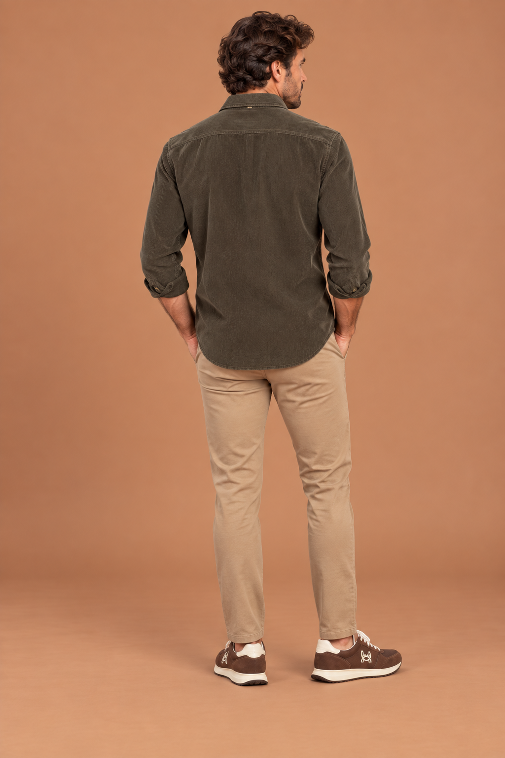 Camisa micropana verde kaki