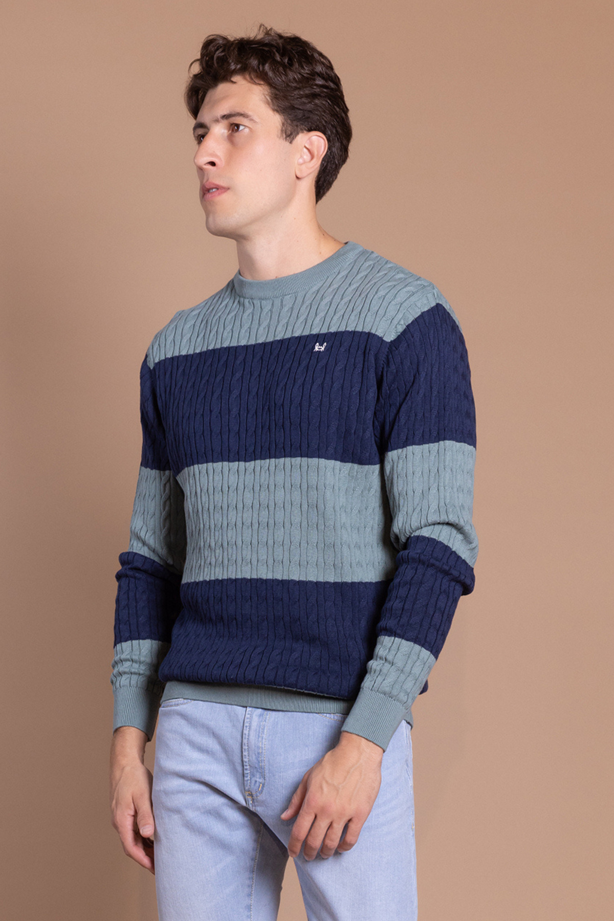 Jersey Ochos Rayas Verde Marino