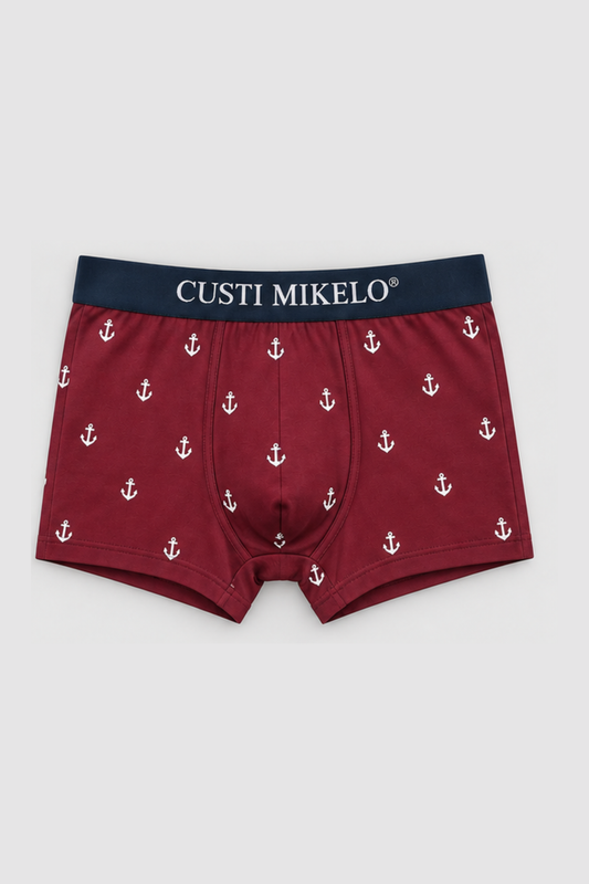 Boxer Anclas Granate