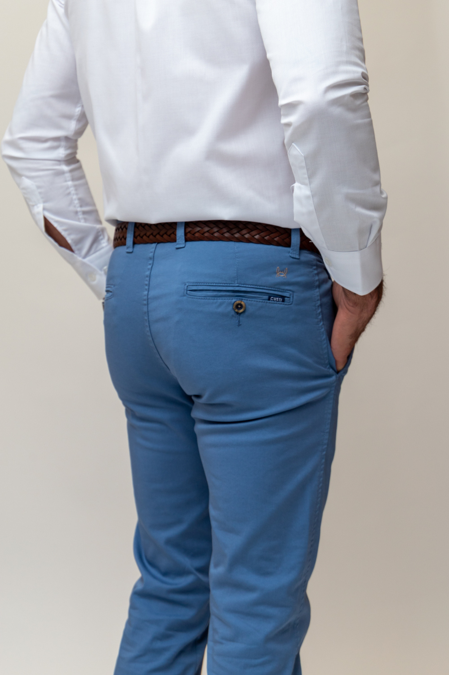 Pantalón Chino Elástico Azul Indigo | Jesulín