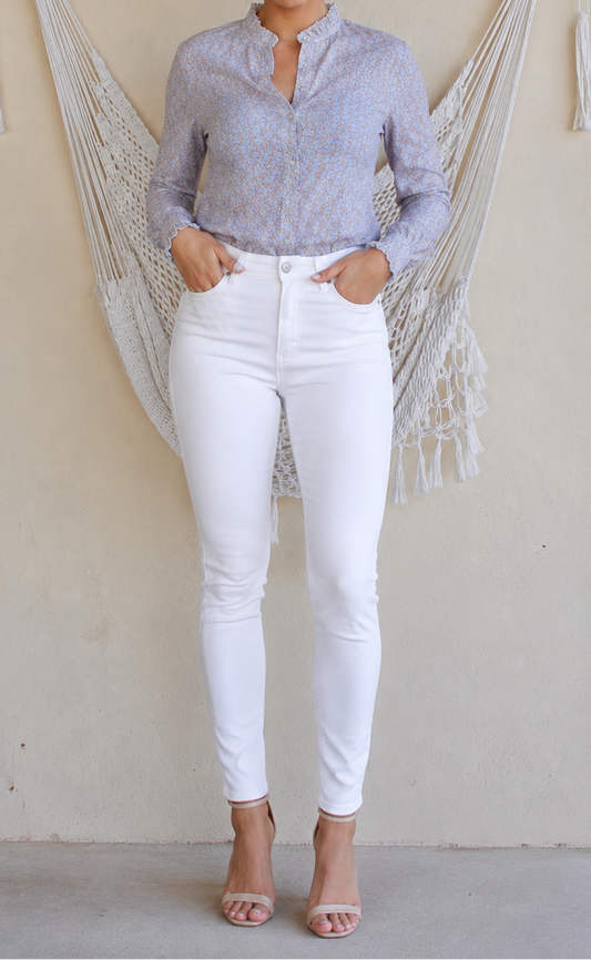 Pantalón Chica 5 Bolsillos Blanco