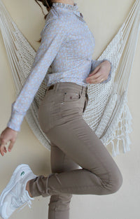Pantalón Chica 5 Bolsillos Beige