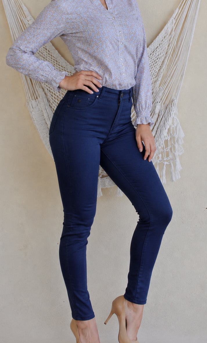 Pantalón Chica 5 Bolsillos Azul Marino