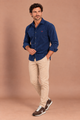 Camisa micropana marino