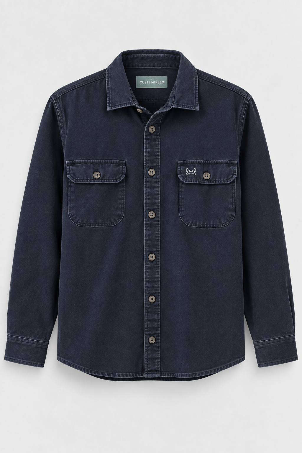 Sobrecamisa Garment Dyed Azul Marino | Zaragoza