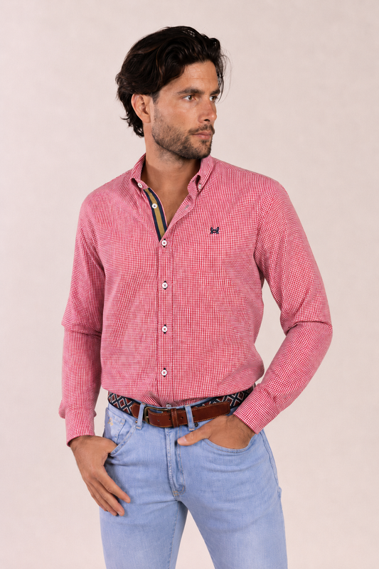 Camisa Cuadro Mini Vichy Cereza