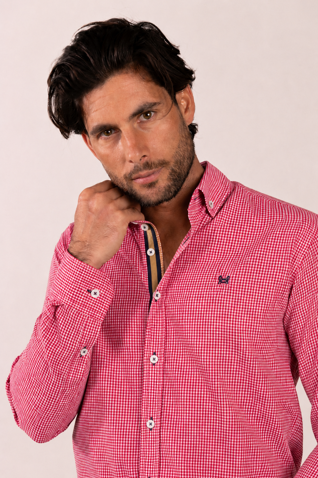 Camisa Cuadro Mini Vichy Cereza
