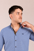 Camisa Cuadro Mini Vichy Azul Indigo