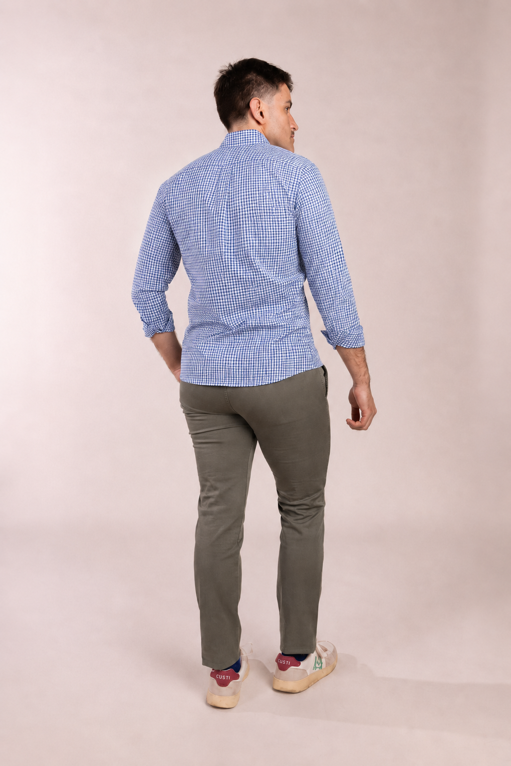 Camisa Cuadro Mini Vichy Azul Indigo