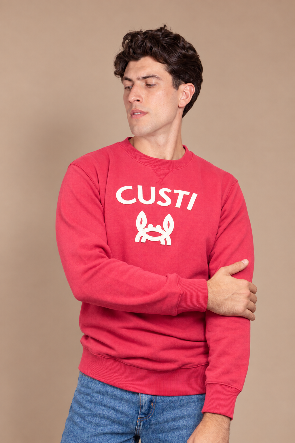 Sudadera Custi Cangrejito Burdeos