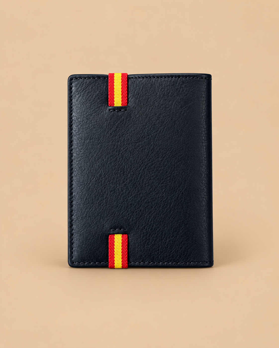 Cartera Cuero Negra Cinta Elástica España