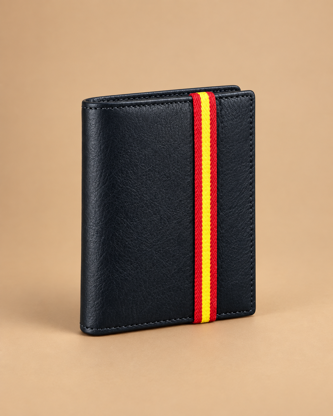 Cartera Cuero Negra Cinta Elástica España