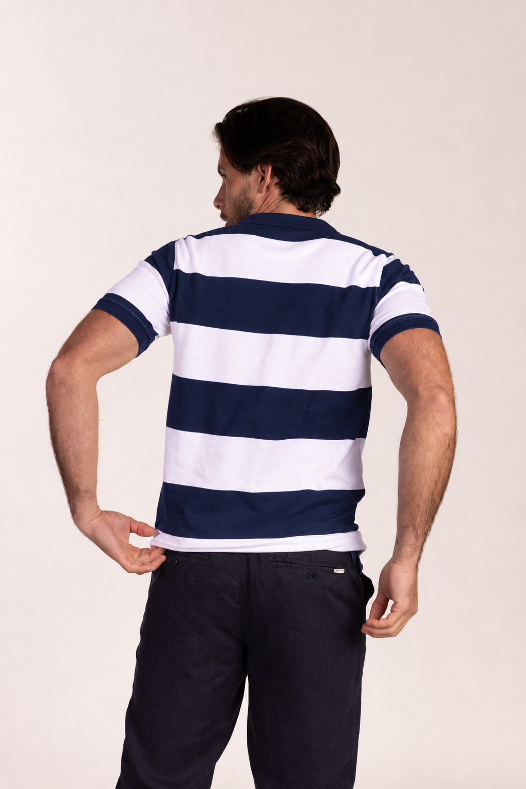 Polo Rayas Azul Marino | Monaco