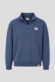 Sudadera Media Cremallera Azul