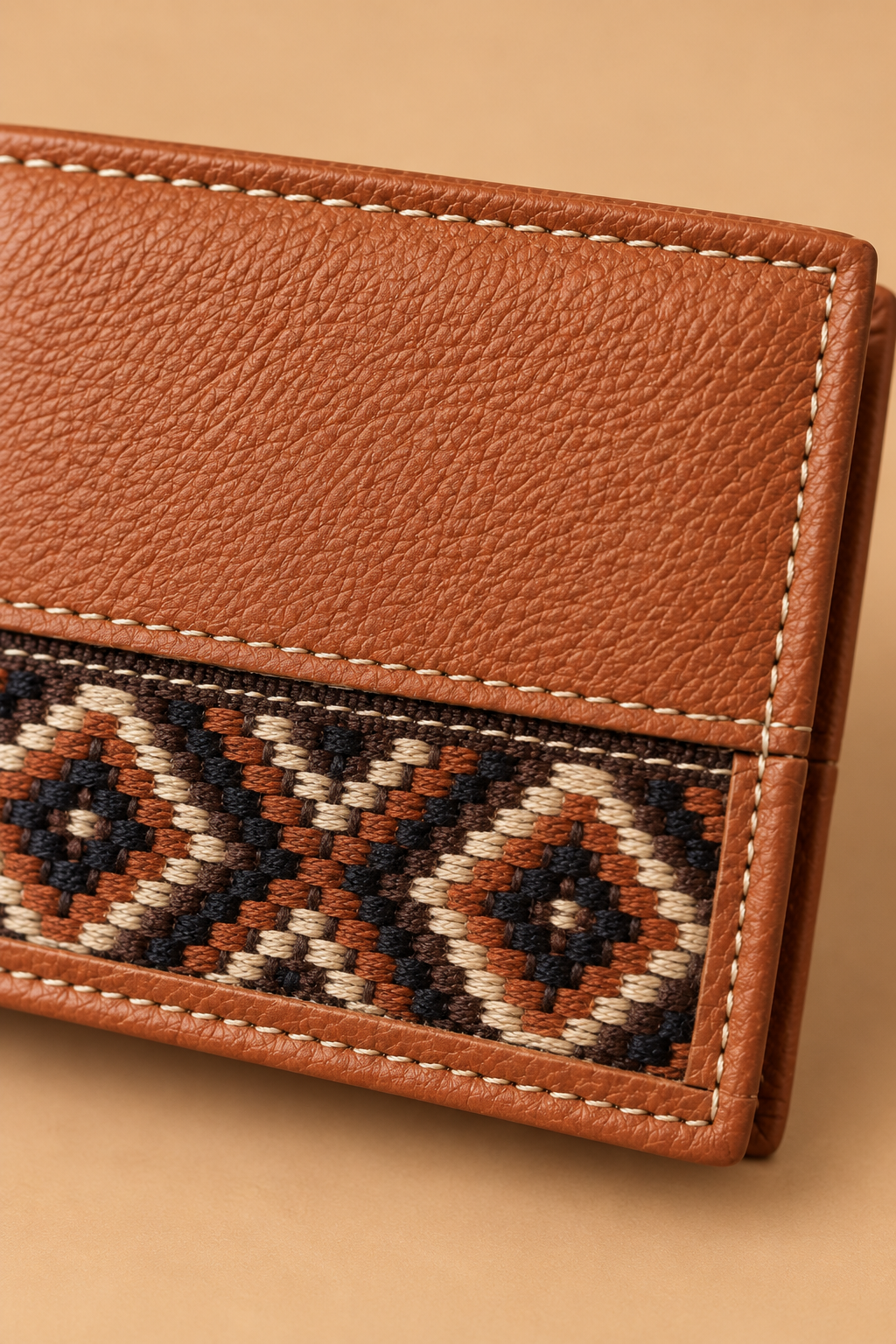 Cartera Marrón Tejido Étnico | Chocolate
